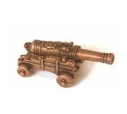 Decorated Barrel, Cast Bronze Long Gun with Carriage 13/16" (20 mm)