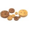 Walnut Deadeyes 45/64" (18 mm)