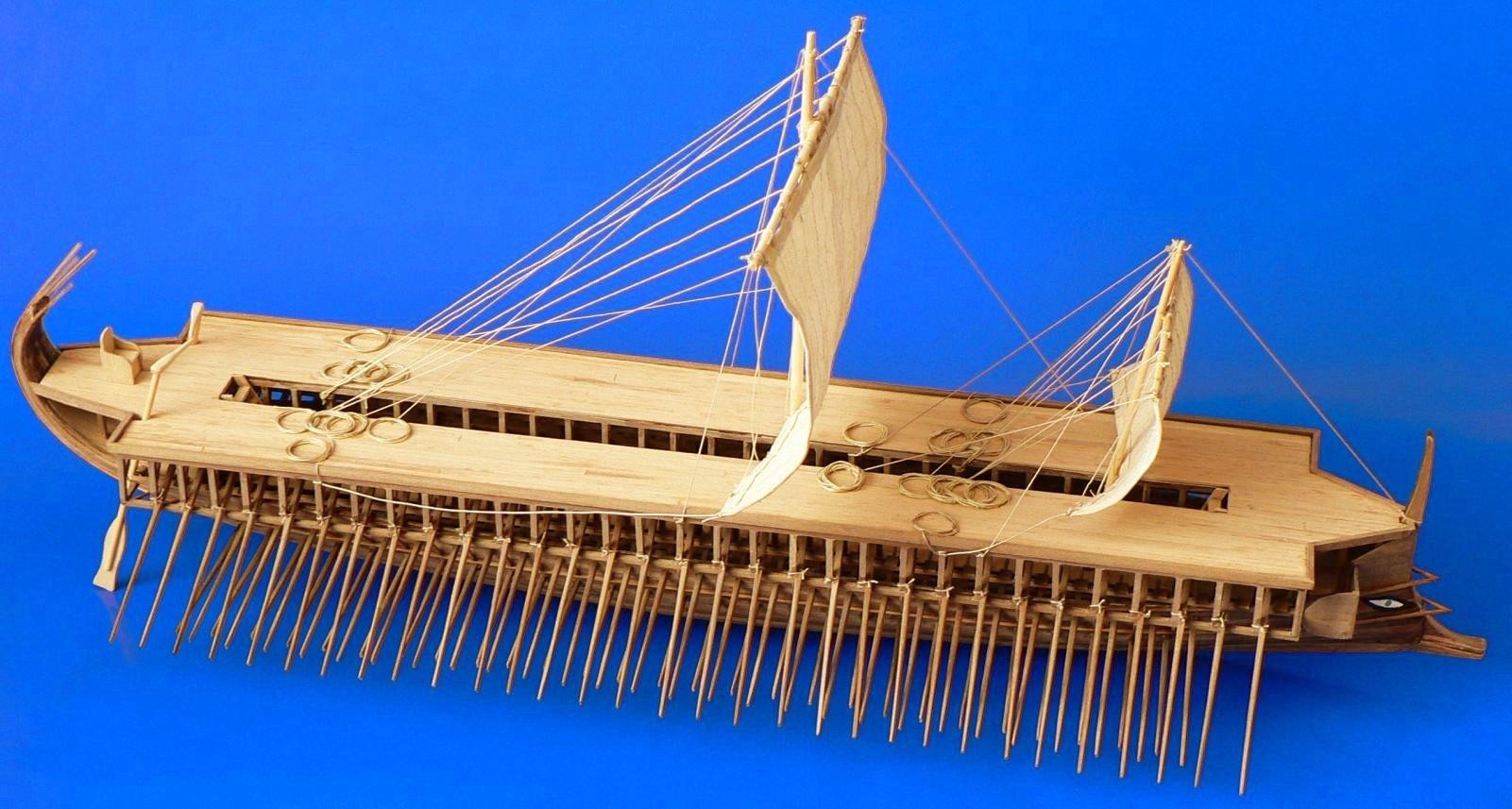 Wooden Modelship Kit,Scale 1:72 Greek Trireme Details about   Dusek D004 