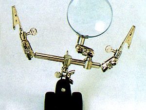 Helping Hands and Glass Magnifier