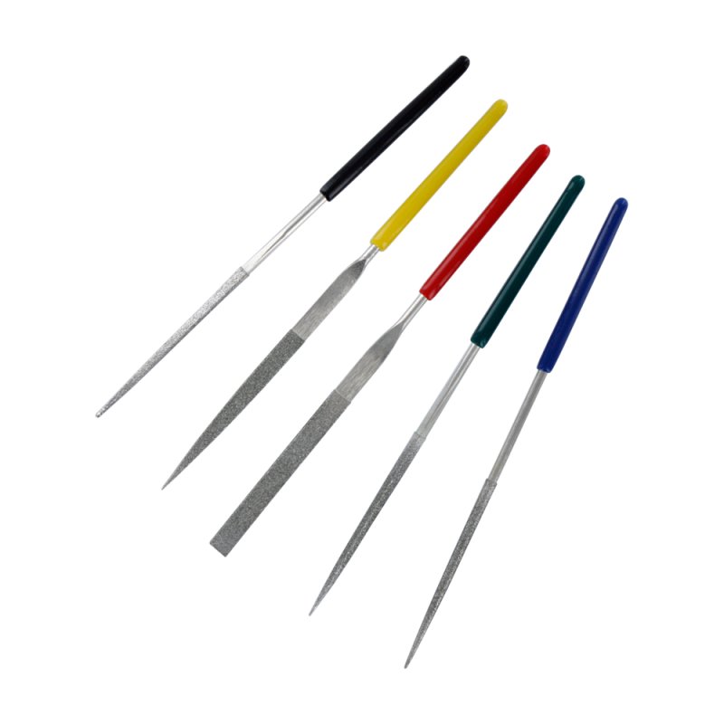 5 pc Diamond Miniature File Set Overall Length 3-1/4" SN7318DF 