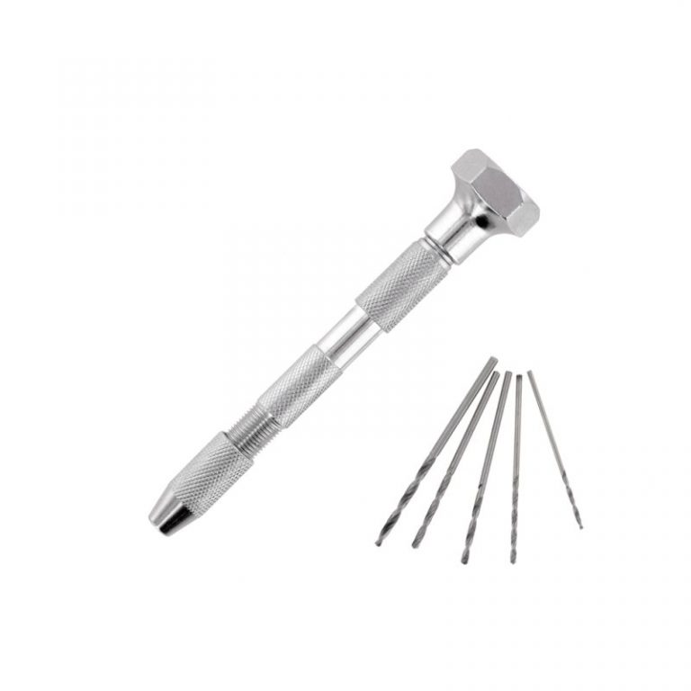 Pin Vice Double Ended Swivel Top & 5 Drill Bits (0 - 2.9mm)