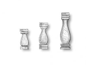 Walnut Stanchions 29mm