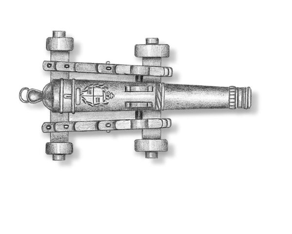 Decorated Guns Metal Carriage 15mm