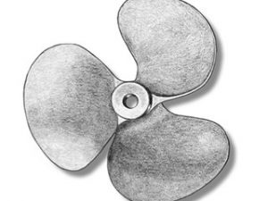 Nylon 3 blade propellers left 50mm 4MA
