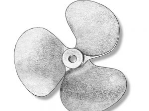Metal 3 Blade propellers for static models left 30mm