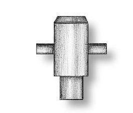 Simple Brass Cross Bollards 4mm (AM4911)