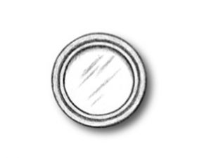 Nickel Plated Airports without Glass 10mm (AM4942/10)
