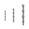 3 Hole Stanchions Machine Turned Brass 8mm
