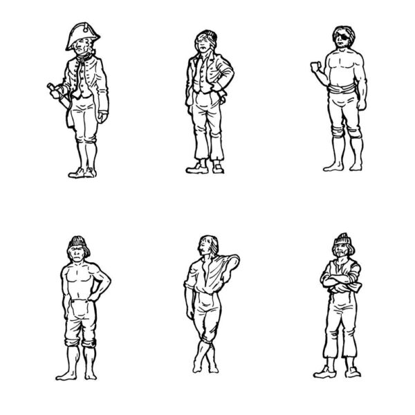 Unimpressed Hand on Hip Shirtless Metal Sailor