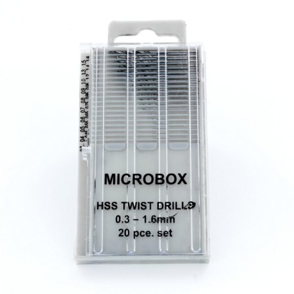 20 Pc Microbox Drill Set (0.3 - 1.6mm)
