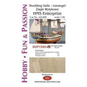 HMS Enterprize Studding Sails 1:96 – Shipyard