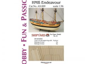 HM Endeavour Studding Sails 1:96 – Shipyard