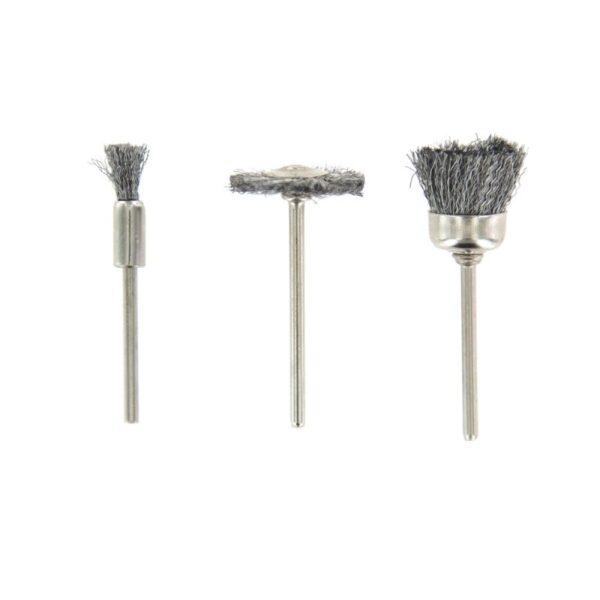 3 Pce Assorted Steel Brushes - ModelCraft