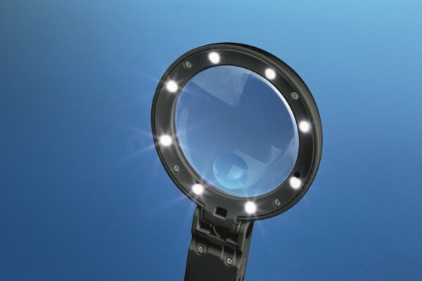 Foldable LED Magnifier with Inbuilt Stand