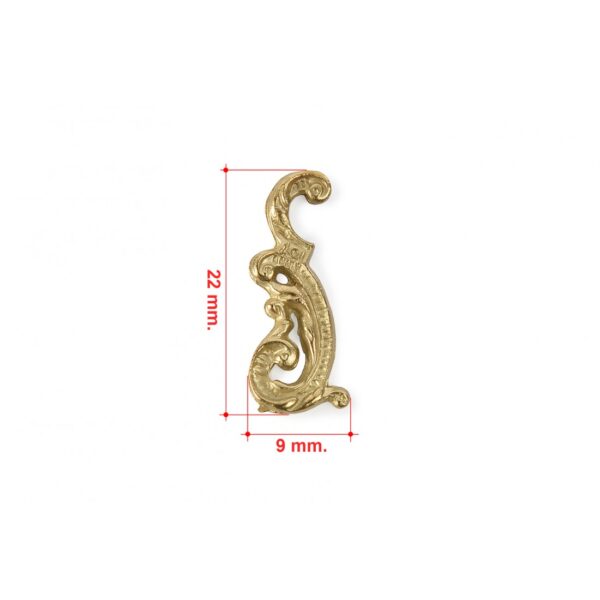 Swirl Decoration Singular Brass 22mm - Image 2
